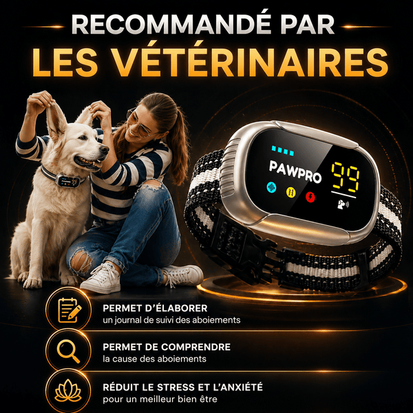 Collier Anti-Aboiement PAWPRO - Recommandé Vétérinaire
