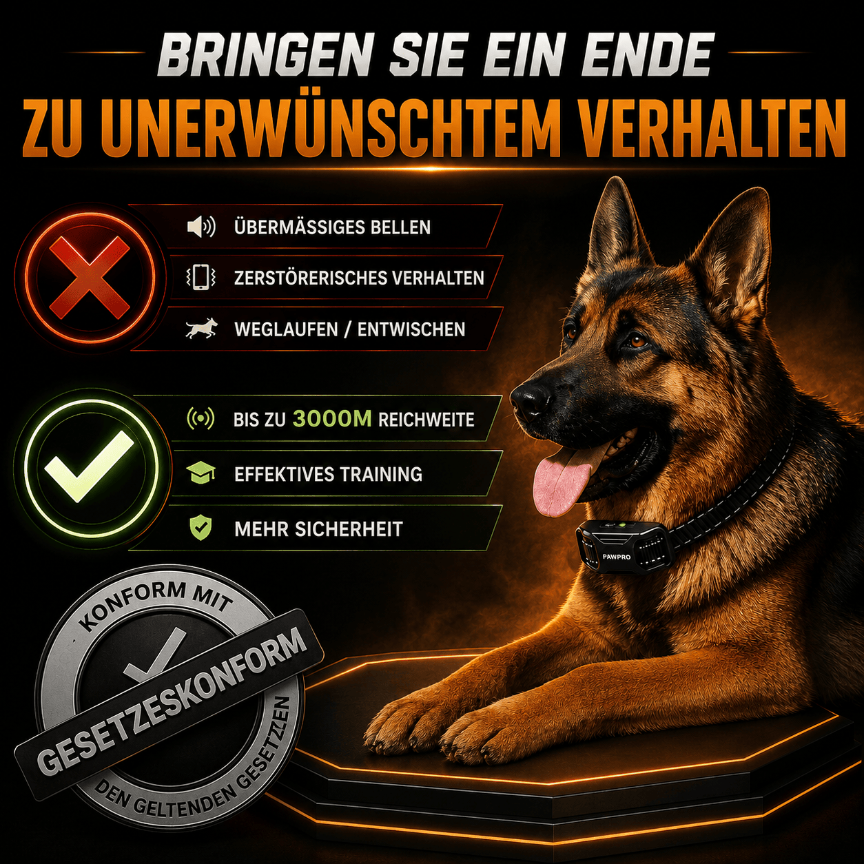PAWPRO Alpha1 – Erziehungshalsband 100 % ohne Stromimpuls — Bild ansehen 3