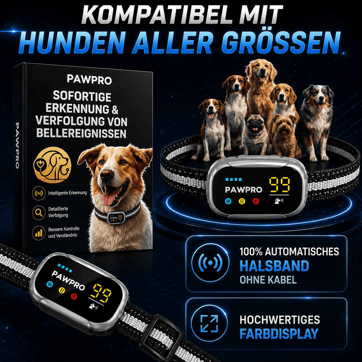 PAWPRO Antibell-Halsband — Tierärztlich Empfohlen — Bild ansehen 6