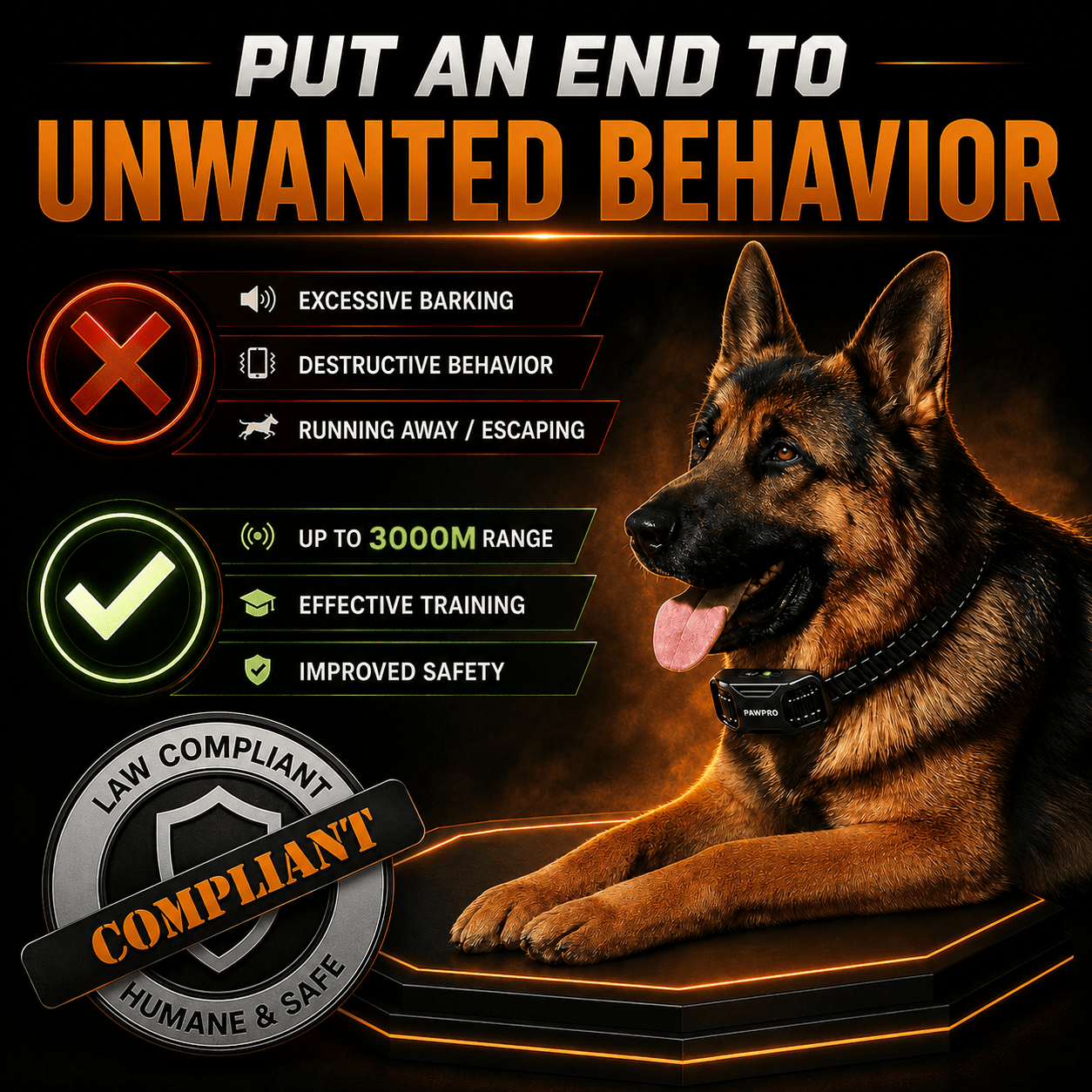 PAWPRO Alpha1 Træningshalsbånd — Se bild 3