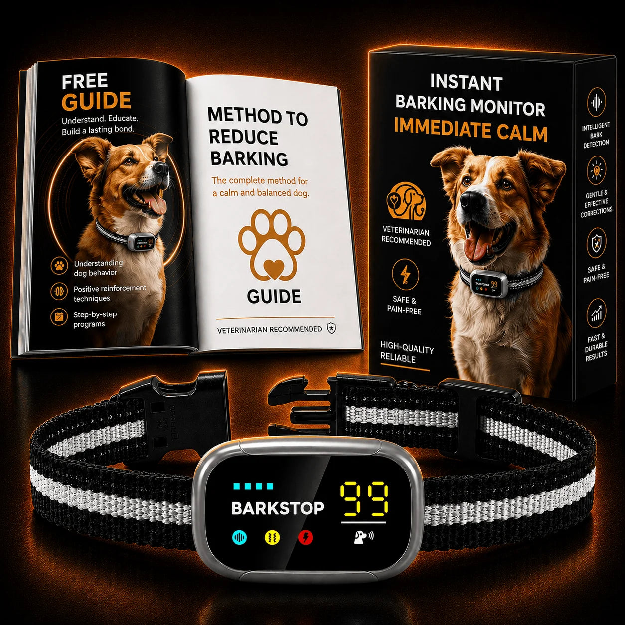 Collar Anti-Ladridos PAWPRO - Recomendado por Veterinarios